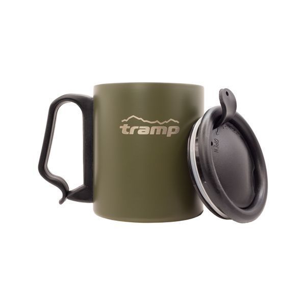 Термокружка TRAMP 350 мл з карабіном (оливкова) UTRC-020-olive фото
