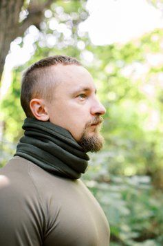 Флисовая повязка Tribe Neck Warmer T-KF-0024, оливковая, L-XL T-KF-0024-olive-L-XL фото