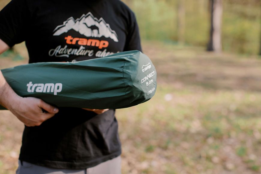 Килимок самонадувний Tramp з можливістю зістібання green 188х66х5 UTRI-004 UTRI-004 фото