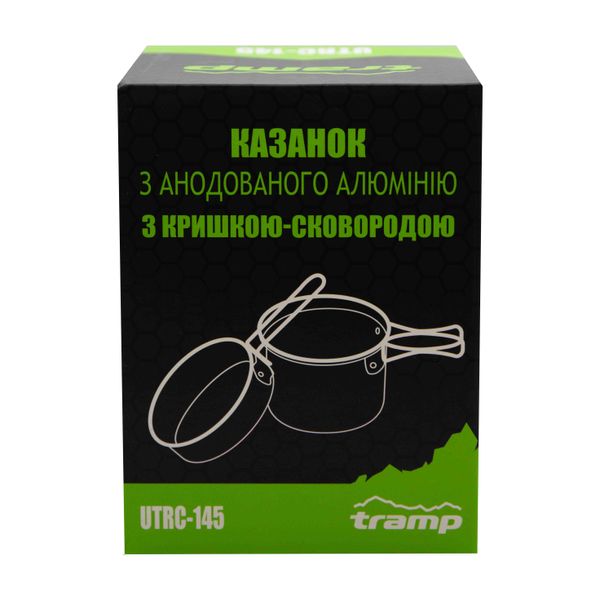 Кастрюля-кружка Tramp анодована з кришкою-сковорідкою 0,75+0,5л UTRC-145 (039) UTRC-145 фото