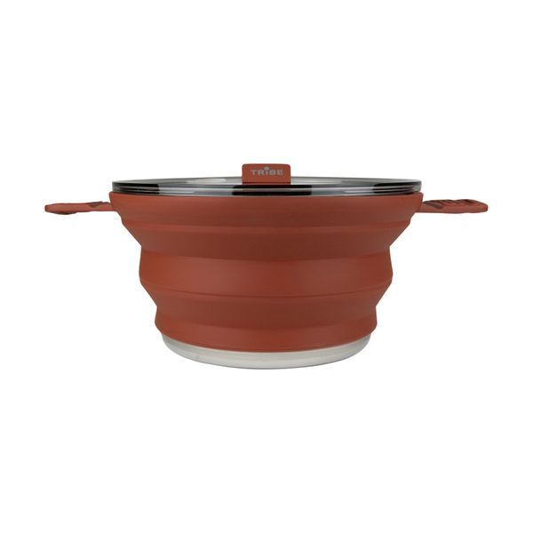 Складана силіконова каструля Tribe Collapsible Pot 2,5 л (brown) T-FF-0025-brown фото