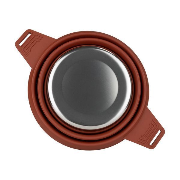 Складана силіконова каструля Tribe Collapsible Pot 2,5 л (brown) T-FF-0025-brown фото