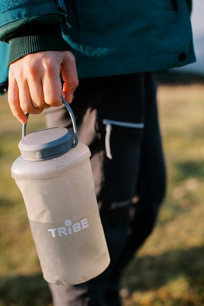 Мягкая бутылка для воды Tribe Soft Bottle 1 л TPU T-FE-0023-grey фото