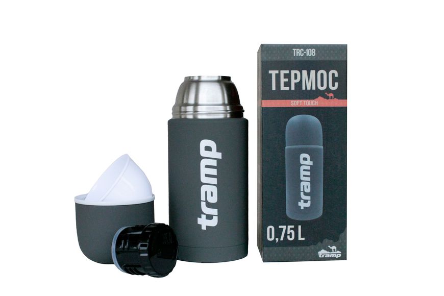 Термос TRAMP Soft Touch 0,75 л, Хакі TRC-108-khaki фото