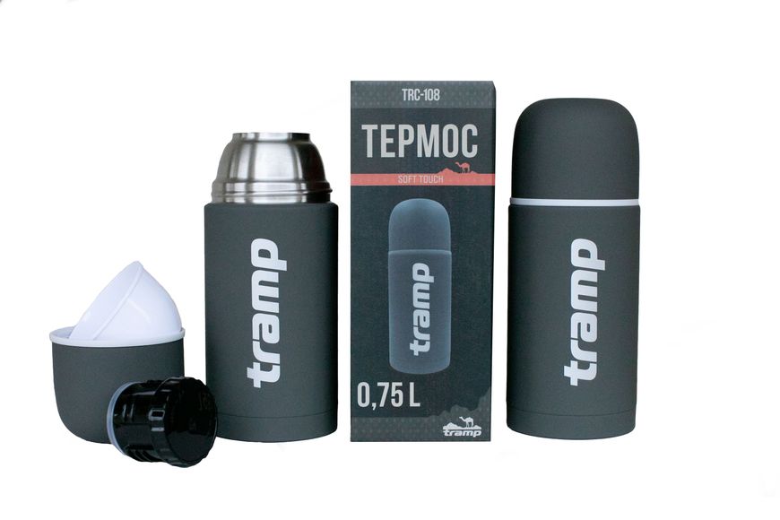 Термос TRAMP Soft Touch 0,75 л, Хакі TRC-108-khaki фото