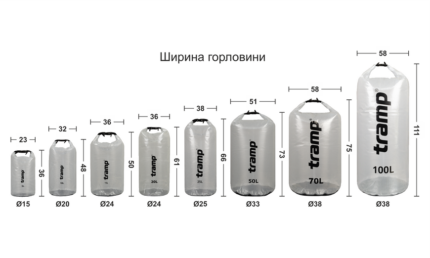 Гермомішок TRAMP PVC transparent 5л UTRA-195 UTRA-195 фото