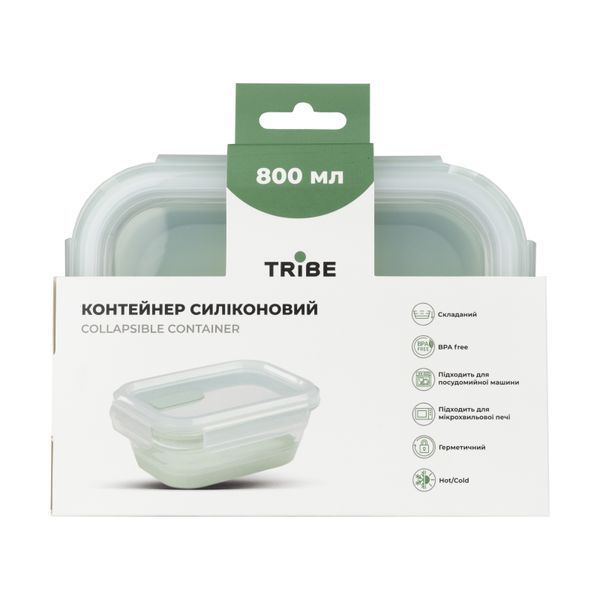 Силиконовый складной контейнер Tribe 800 мл, мятный T-FF-0028-mint фото