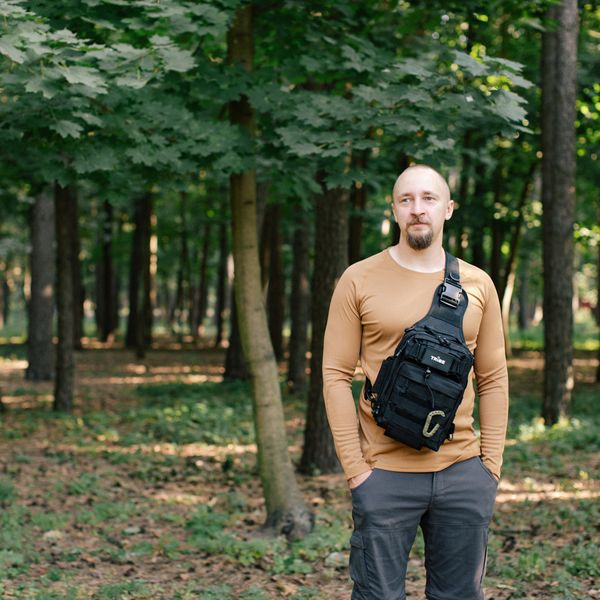 Сумка через плече Tribe Sling Pack 6,5 L T-IE-0003, olive T-IE-0003-olive фото