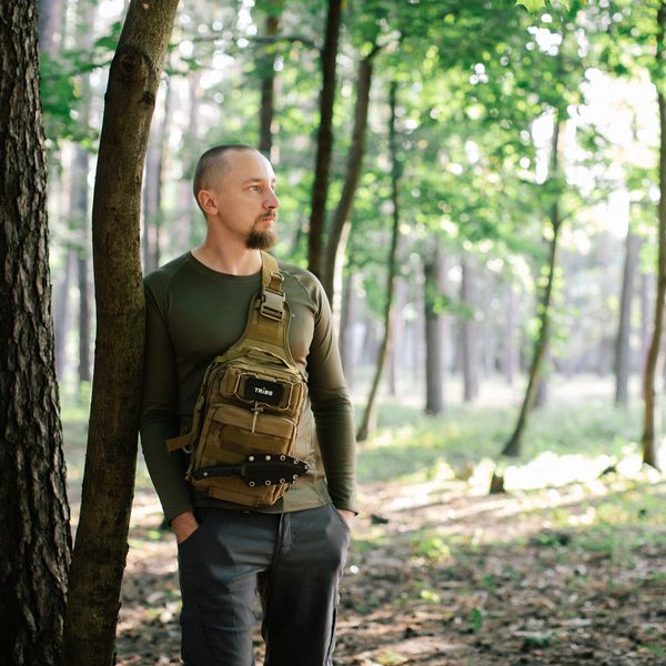 Сумка через плече Tribe Sling Pack 6,5 L T-IE-0003, olive T-IE-0003-olive фото