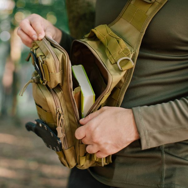 Сумка через плече Tribe Sling Pack 6,5 L T-IE-0003, olive T-IE-0003-olive фото