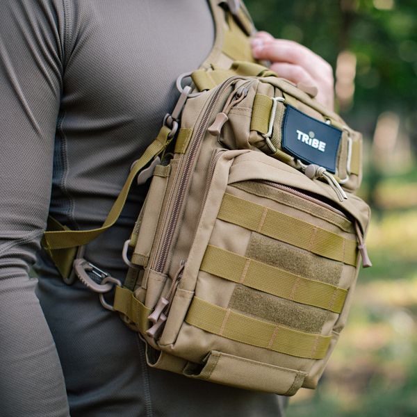 Сумка через плече Tribe Sling Pack 6,5 L T-IE-0003, olive T-IE-0003-olive фото