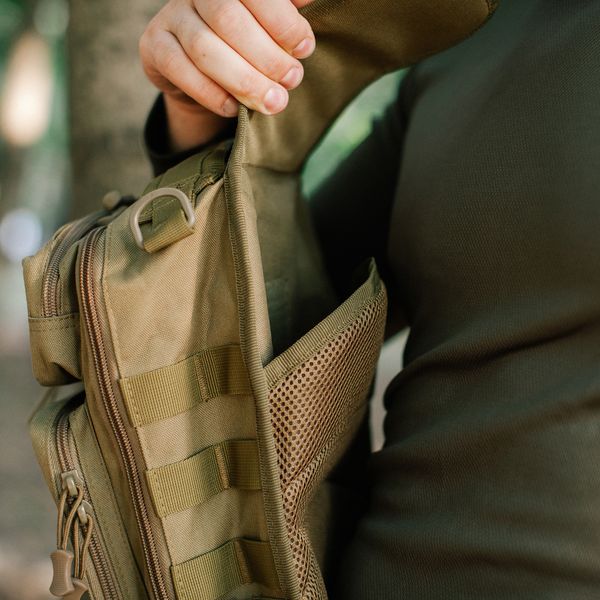 Сумка через плече Tribe Sling Pack 6,5 L T-IE-0003, olive T-IE-0003-olive фото