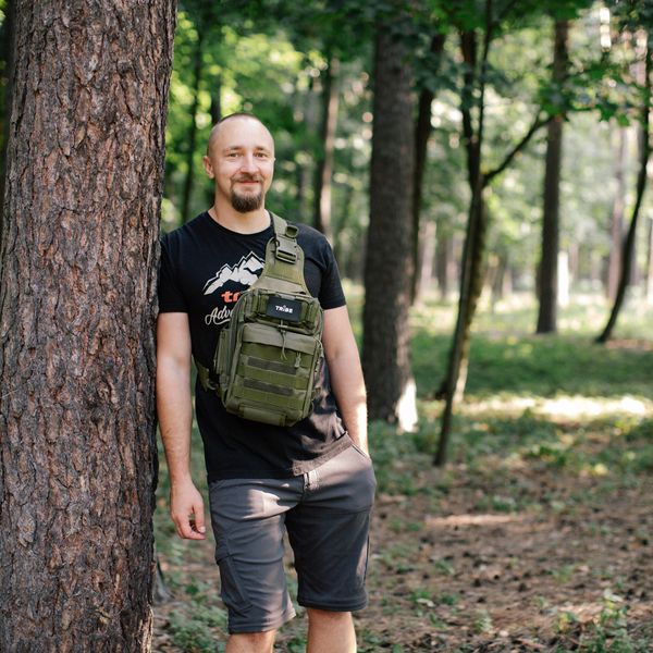 Сумка через плече Tribe Sling Pack 6,5 L T-IE-0003, olive T-IE-0003-olive фото