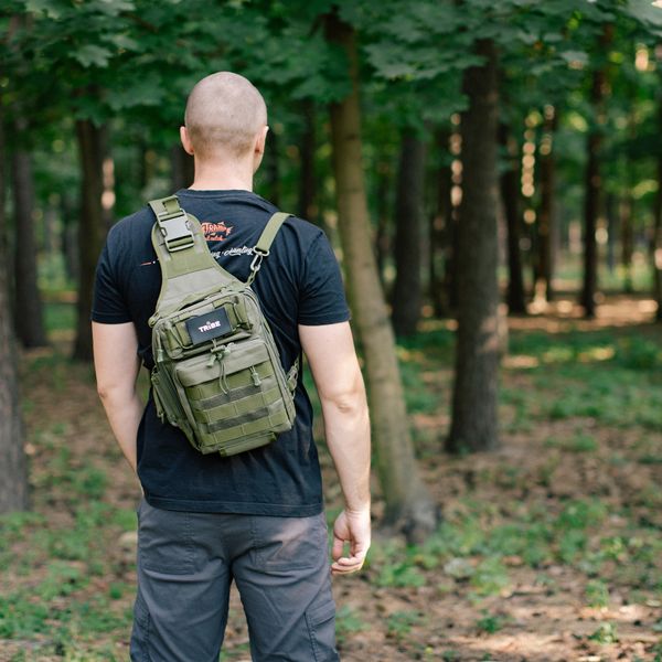 Сумка через плече Tribe Sling Pack 6,5 L T-IE-0003, olive T-IE-0003-olive фото