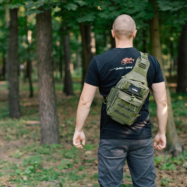 Сумка через плече Tribe Sling Pack 6,5 L T-IE-0003, olive T-IE-0003-olive фото