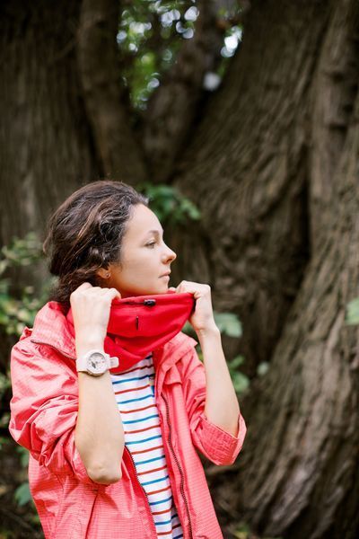 Флісова пов'язка Tribe Neck Warmer з затяжкою, червона T-KF-0020-red фото