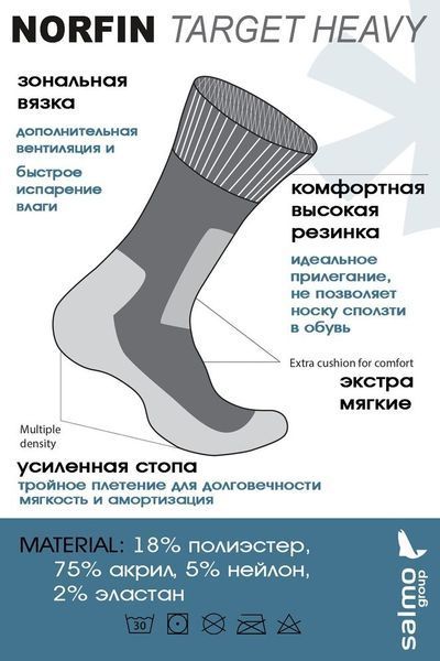 Жіночі термошкарпетки Norfin TARGET WOMEN T1P, розмір M (35-37) (303744-02M) SA-19073 фото