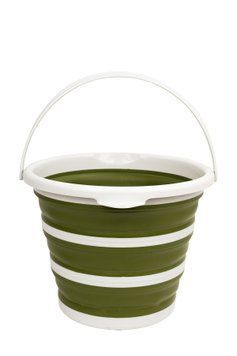 Складное силиконовое ведро Tribe Water Bucket 10 л, оливковое T-FJ-0048-olive фото