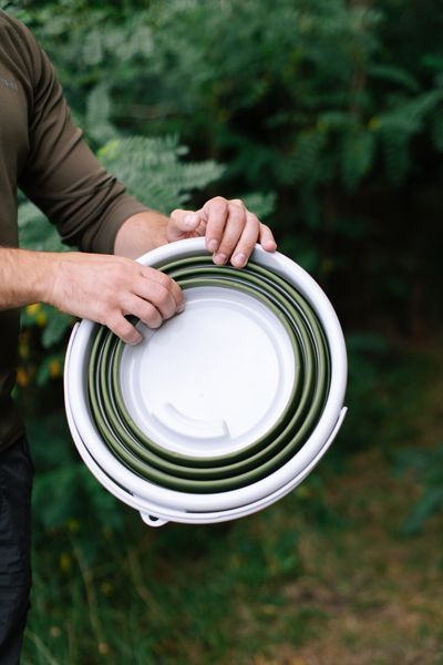 Складане силіконове відро Tribe Water Bucket 10 л, оливкове T-FJ-0048-olive фото