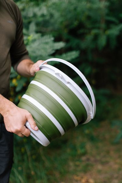Складане силіконове відро Tribe Water Bucket 10 л, оливкове T-FJ-0048-olive фото