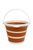 Силіконове відро Tribe Water Bucket 10 л, Terracota T-FJ-0048-olive фото