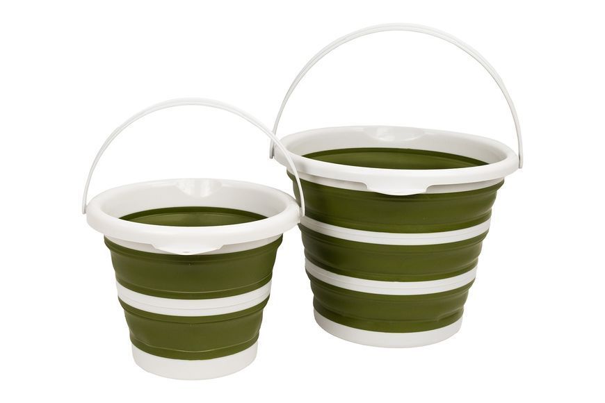 Складане силіконове відро Tribe Water Bucket 5 л, оливкове T-FJ-0047-olive фото